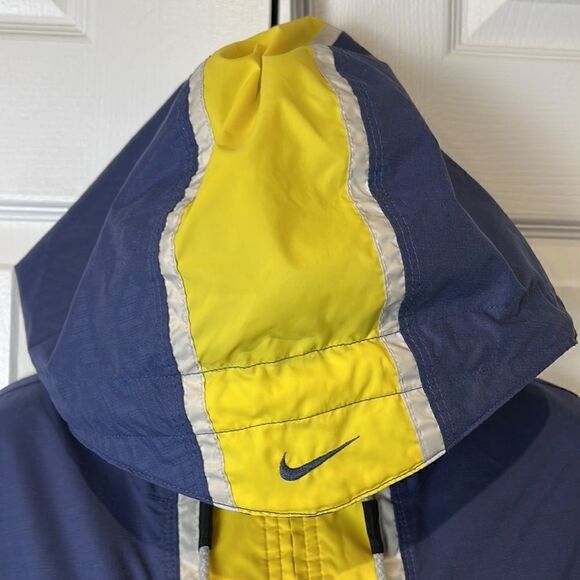 Vintage Unisex Nike Blue/Yellow Pullover 1/4 Zip Windbreaker Size L - Picture 14 of 16